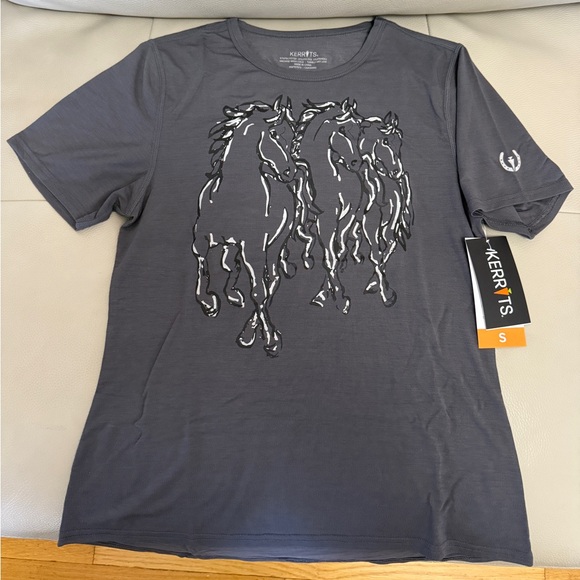T-shirt Kerrits Danse Cheval - Haut D'équitation Avec Fermeture, Neuf